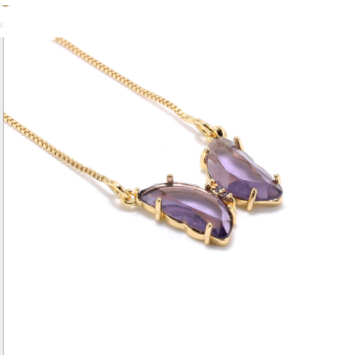 young gold plated butterfly necklace jewelry women